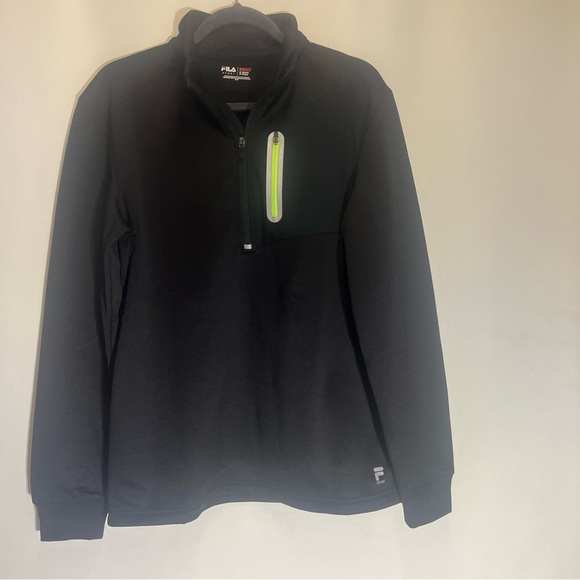 Fila Black Zip Up Jacket with Standing Collar - Picture 6 of 6